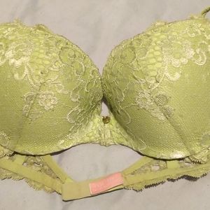VS Victoria Secret light green lace push up bra
